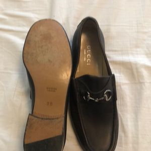 Gucci horse-bit loafers, size 9. Barely worn.